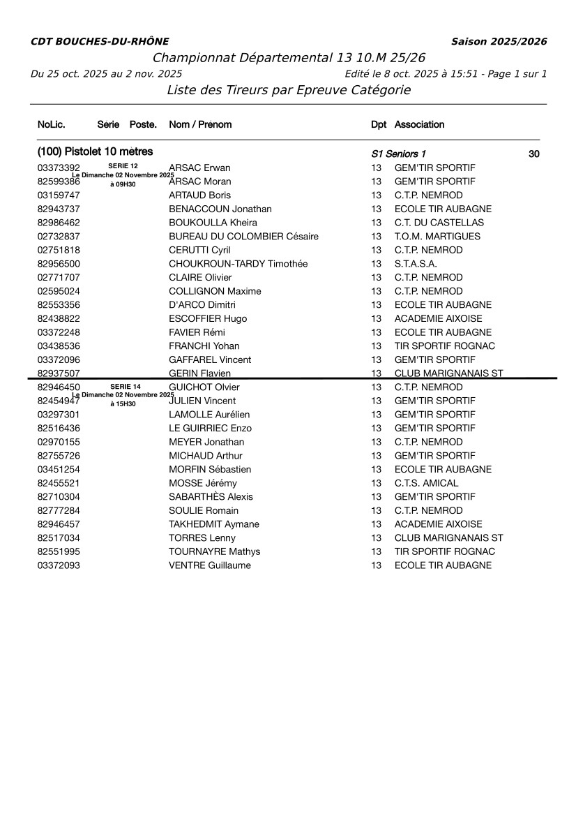 Séries dept 10m 25 26 S1